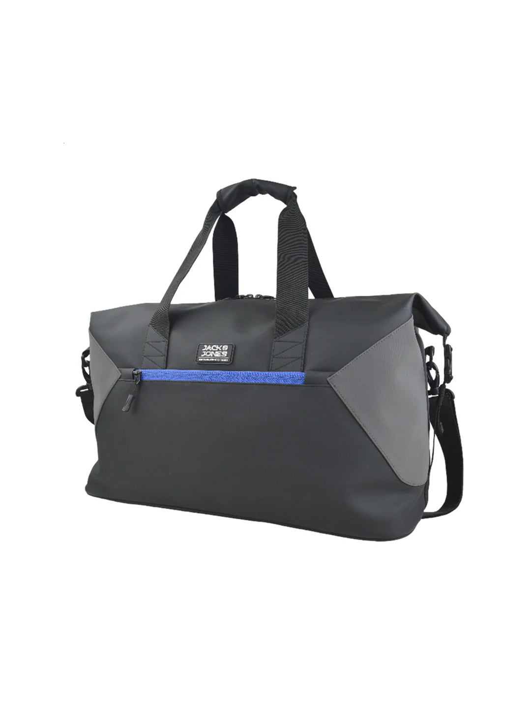 Black Contrast Stitch Duffle Bag