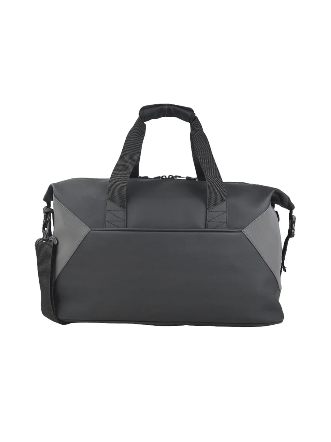 Black Contrast Stitch Duffle Bag