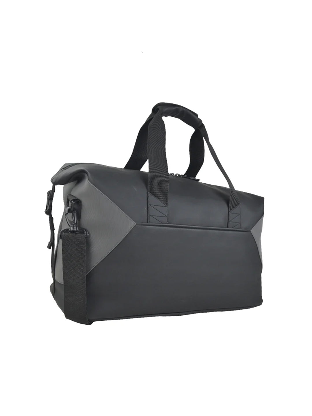 Black Contrast Stitch Duffle Bag