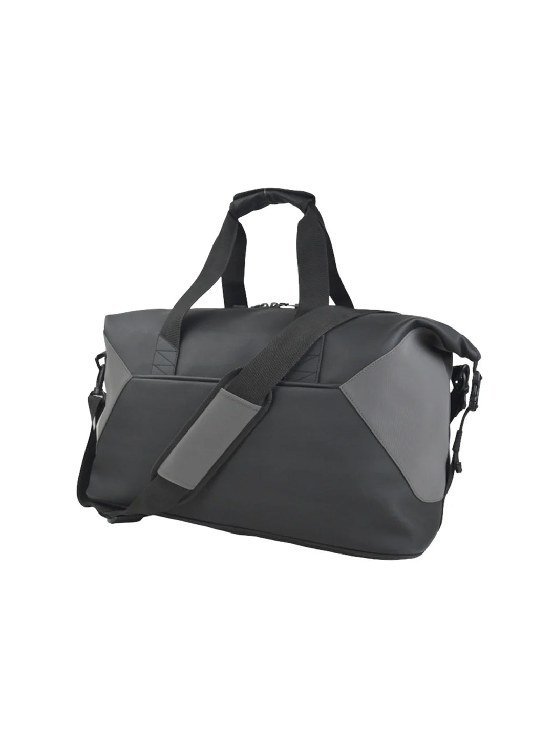 Black Contrast Stitch Duffle Bag