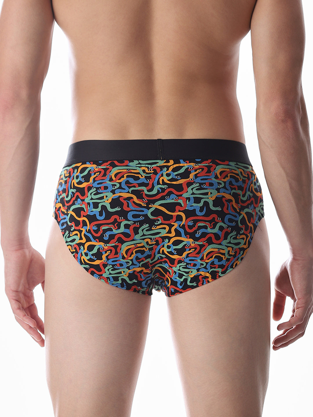 Black Snake Printed Briefs