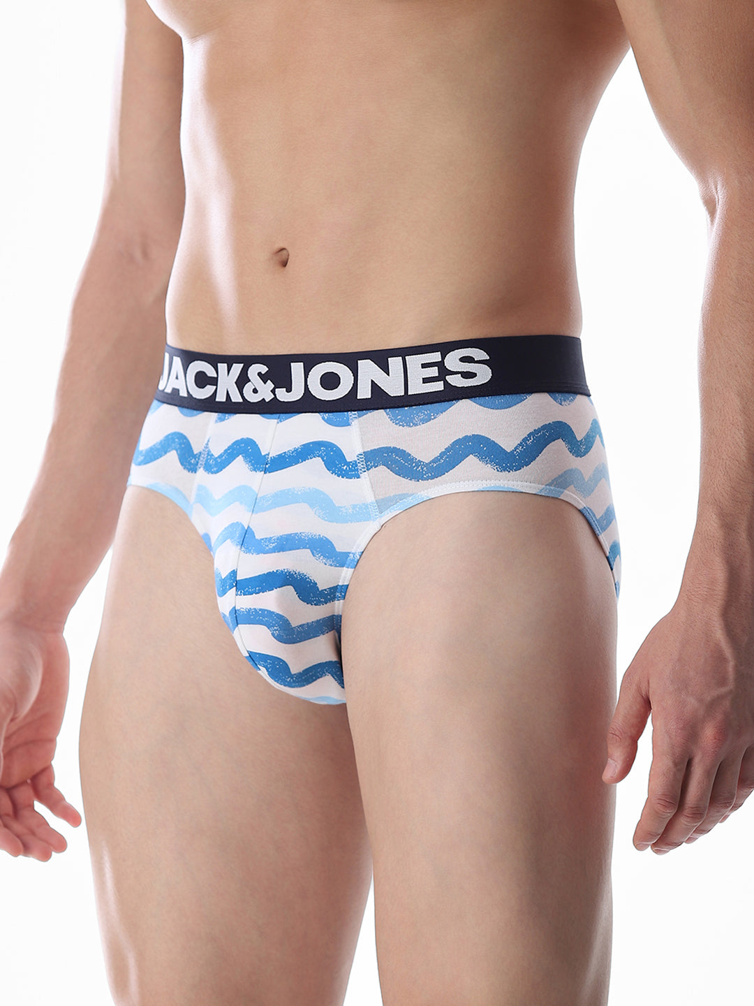 Blue Wave Stripes Printed Briefs