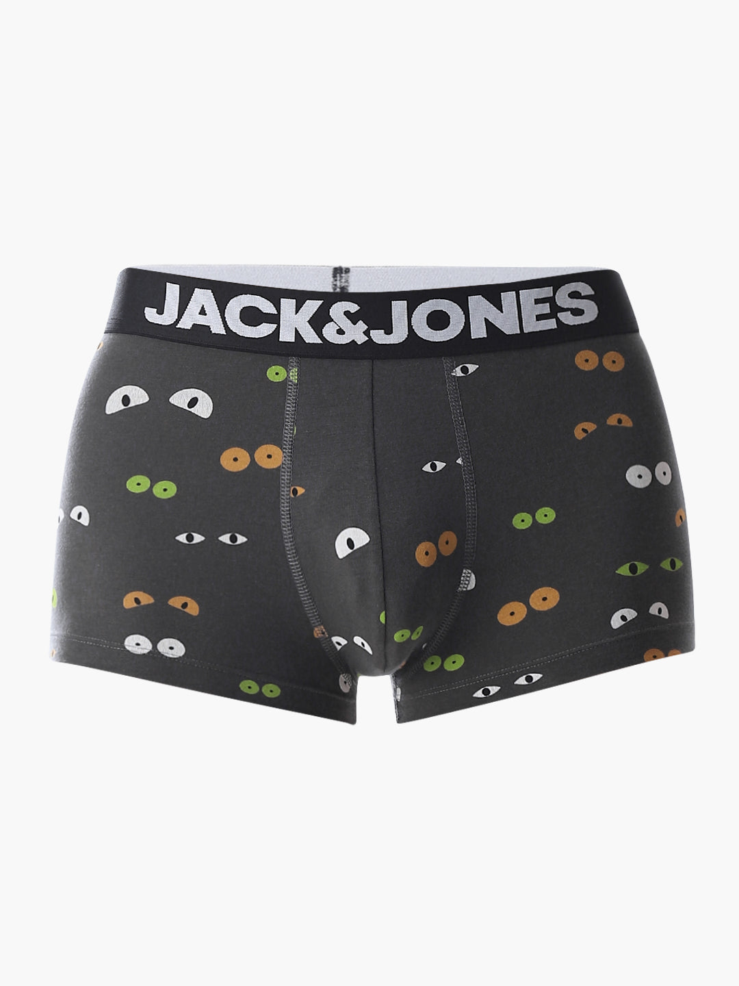 Dark Grey Printed Trunks