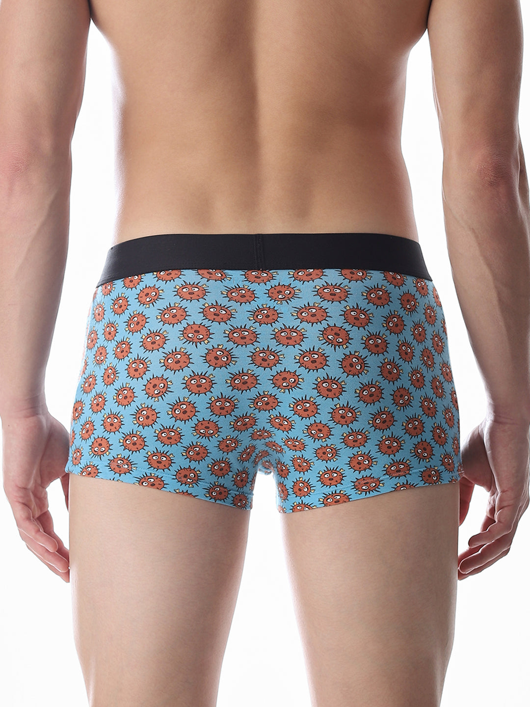 Blue Printed Trunks