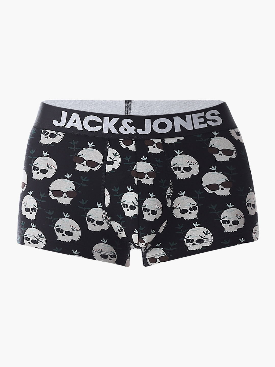 Black Skull Print Trunks