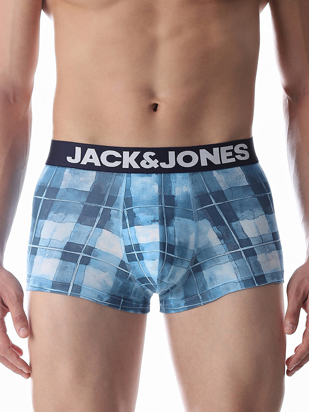 Blue Check Print Trunks