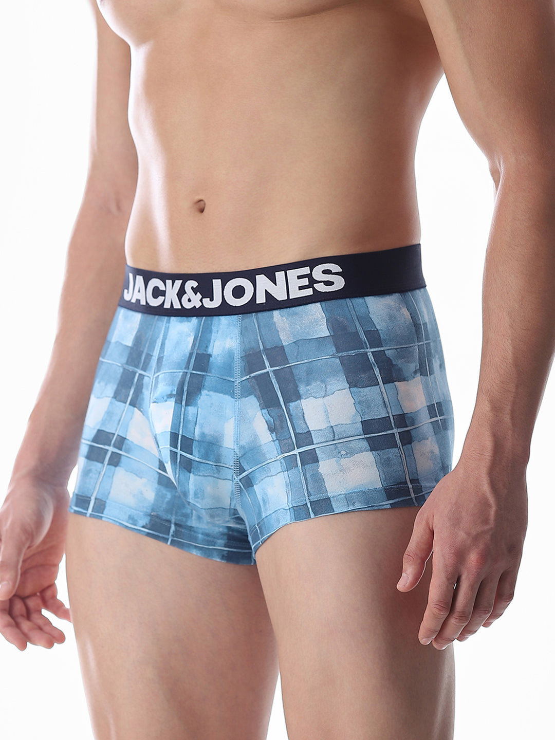 Blue Check Print Trunks