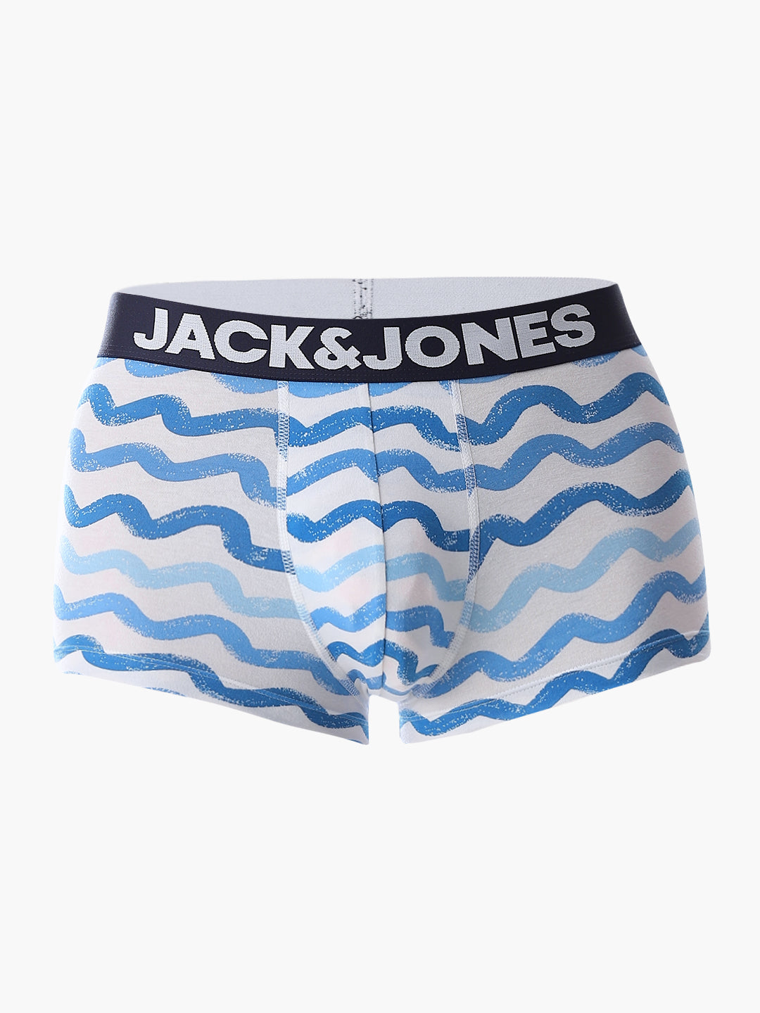 Blue Wave Stripes Printed Trunks
