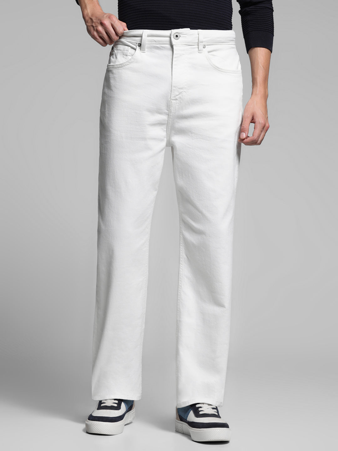 High Rise Dario Loose Fit Jeans - White