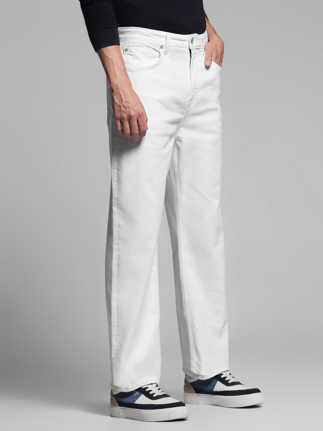 High Rise Dario Loose Fit Jeans - White