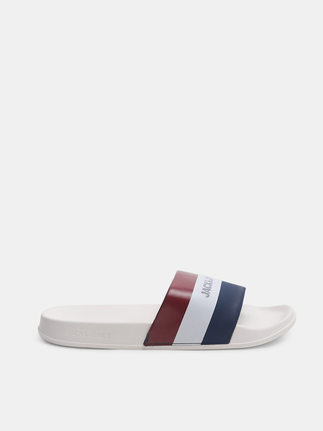 White Striped Pool Sliders