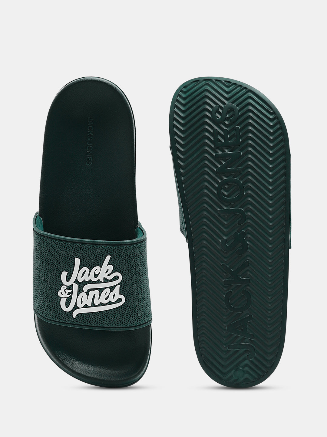 Green Textured Logo Text Pool Sliders