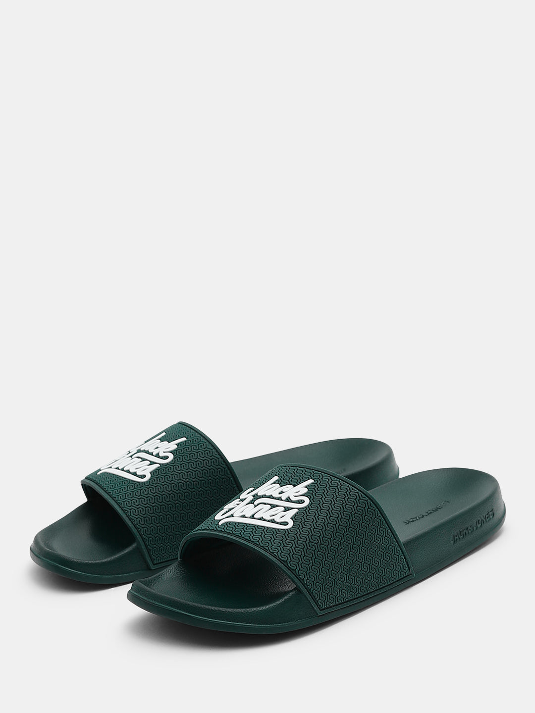 Green Textured Logo Text Pool Sliders