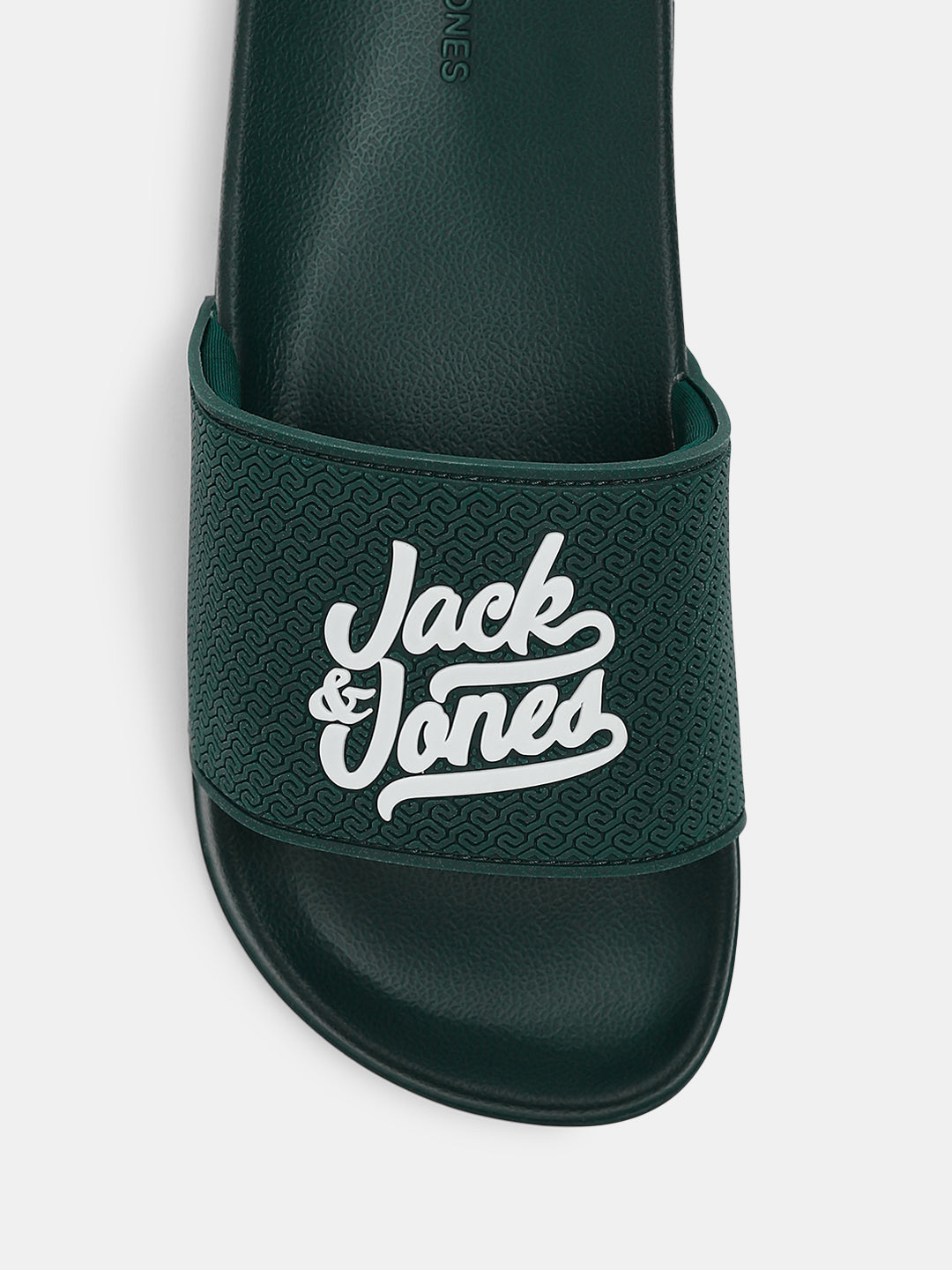 Green Textured Logo Text Pool Sliders