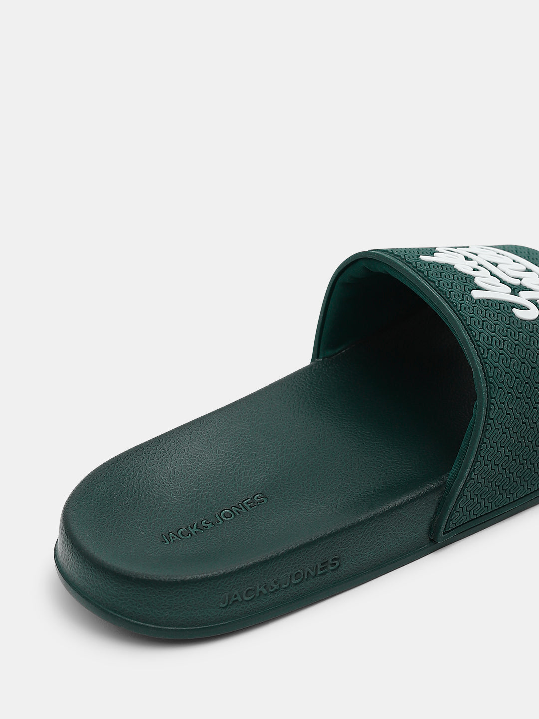 Green Textured Logo Text Pool Sliders