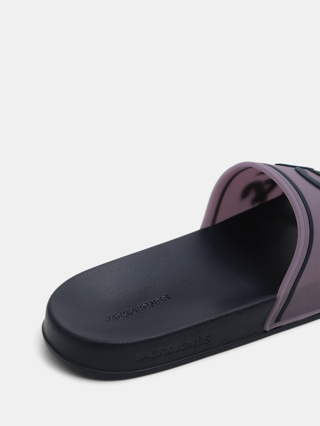 Navy Blue Logo Print Pool Sliders