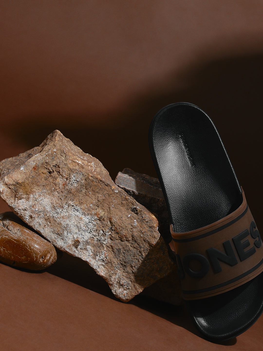 Black Translucent Logo Print Pool Sliders