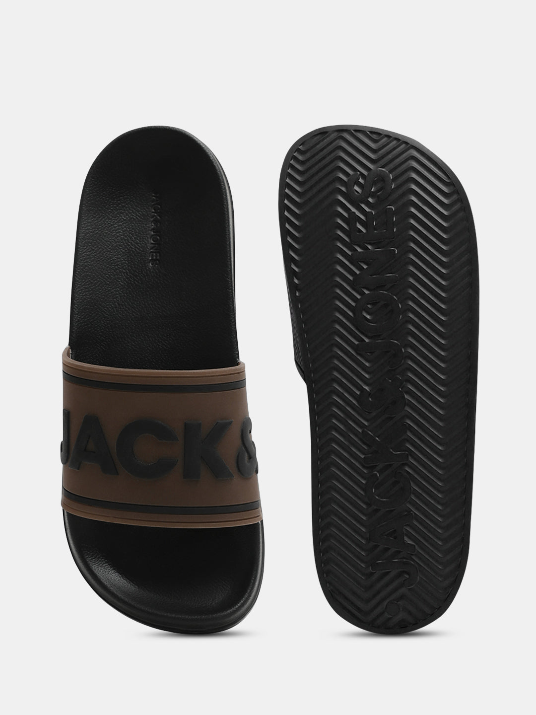 Black Translucent Logo Print Pool Sliders