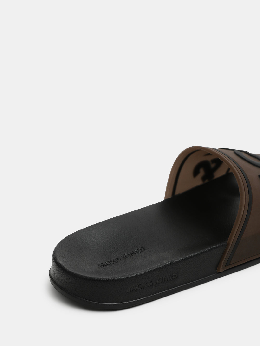 Black Translucent Logo Print Pool Sliders