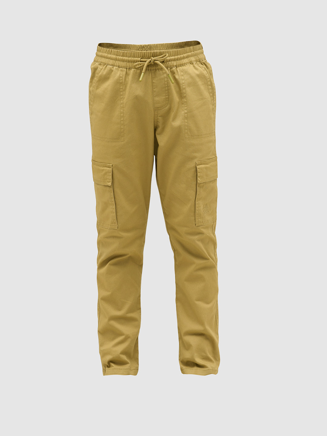 Boys Khaki Patch Pocket Cargo Pants
