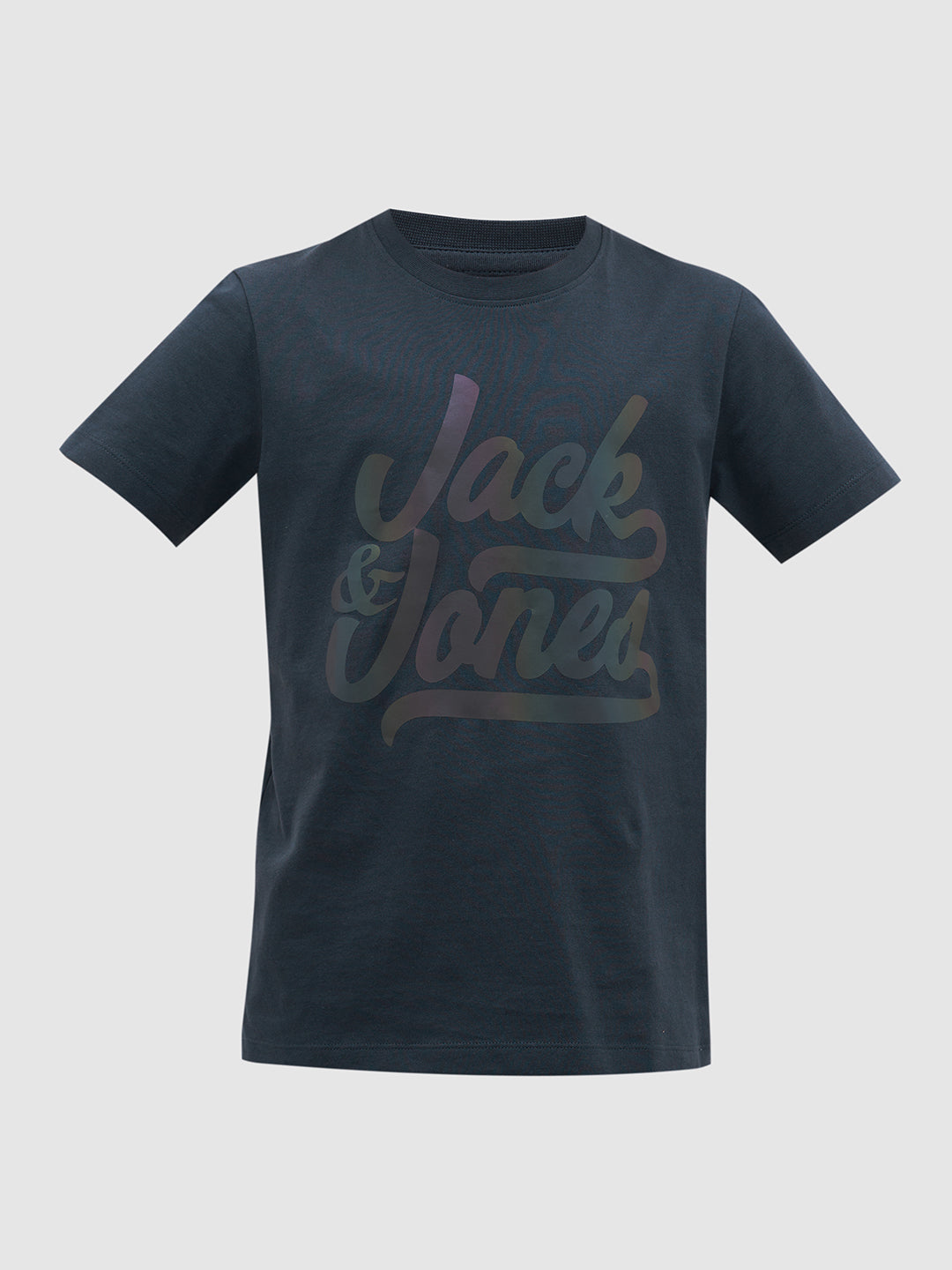 Navy Blue Logo Text T-Shirt