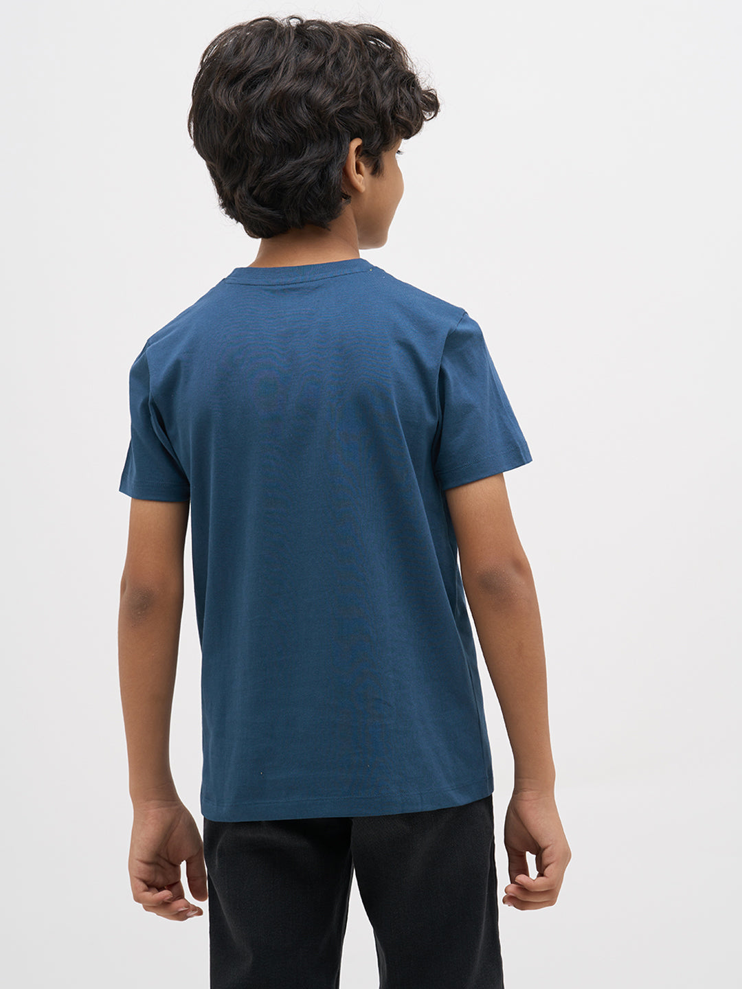 Dark Blue Logo Text T-Shirt