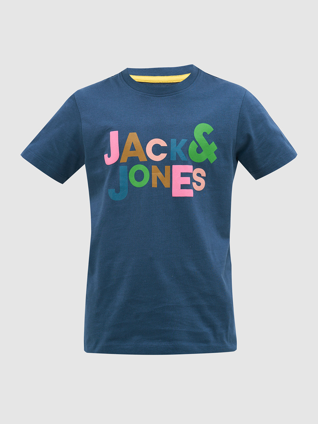 Dark Blue Logo Text T-Shirt