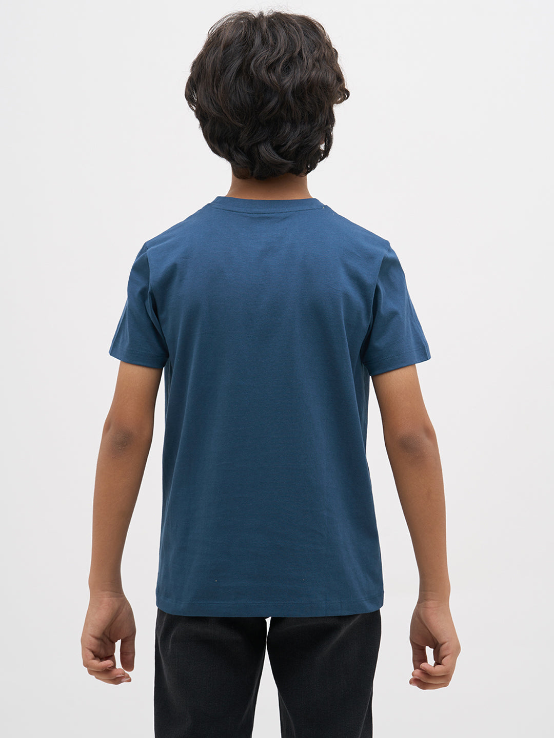 Dark Blue Logo Text T-Shirt