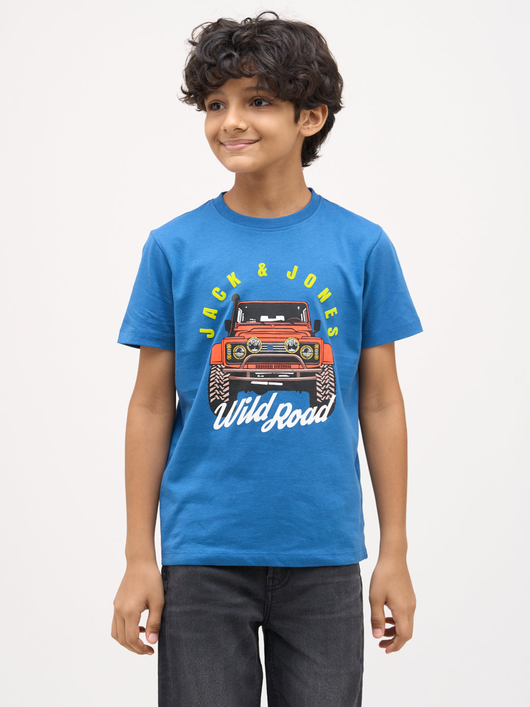 Boys Car Print Cotton T-shirt