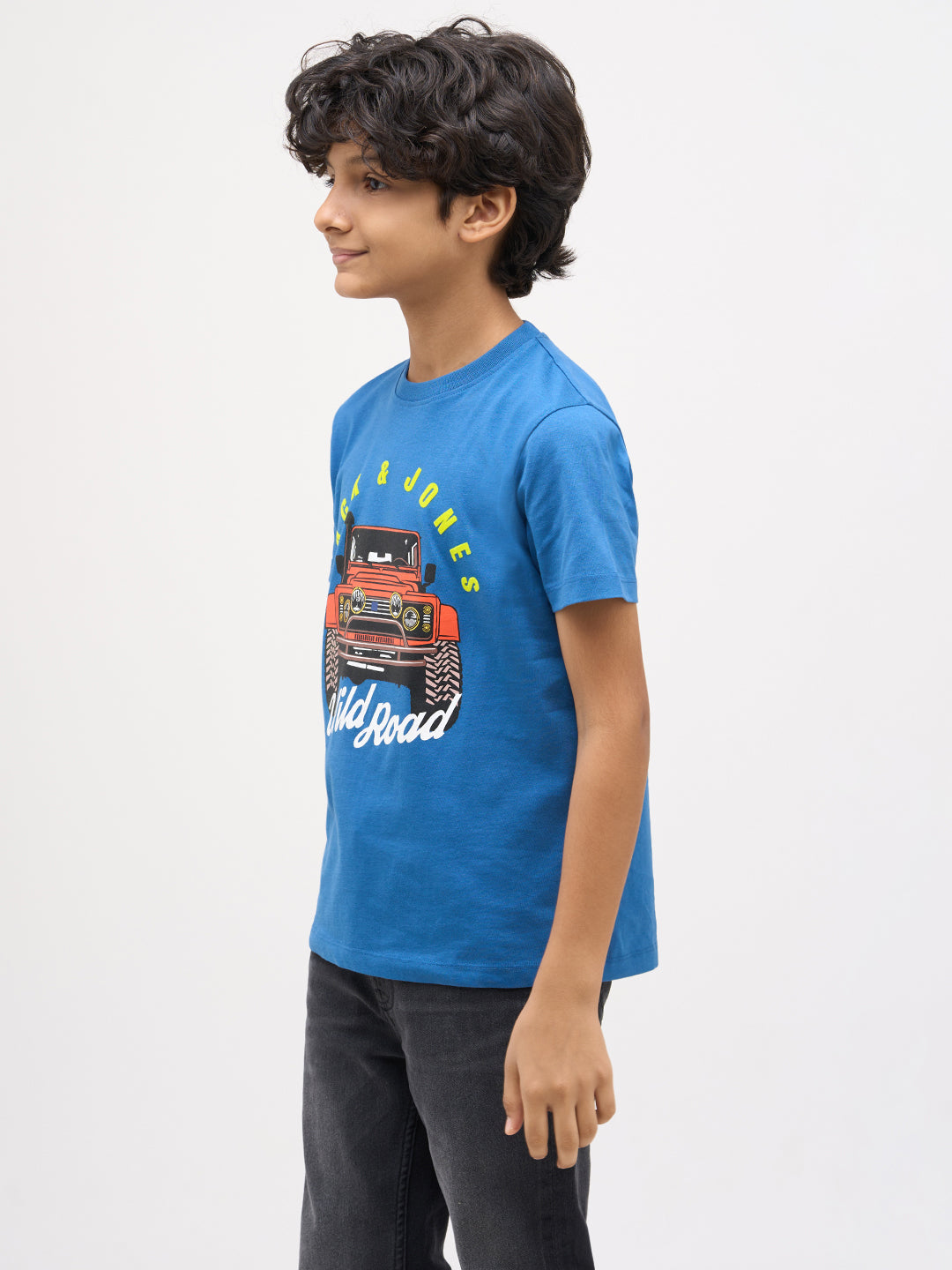 Boys Car Print Cotton T-shirt