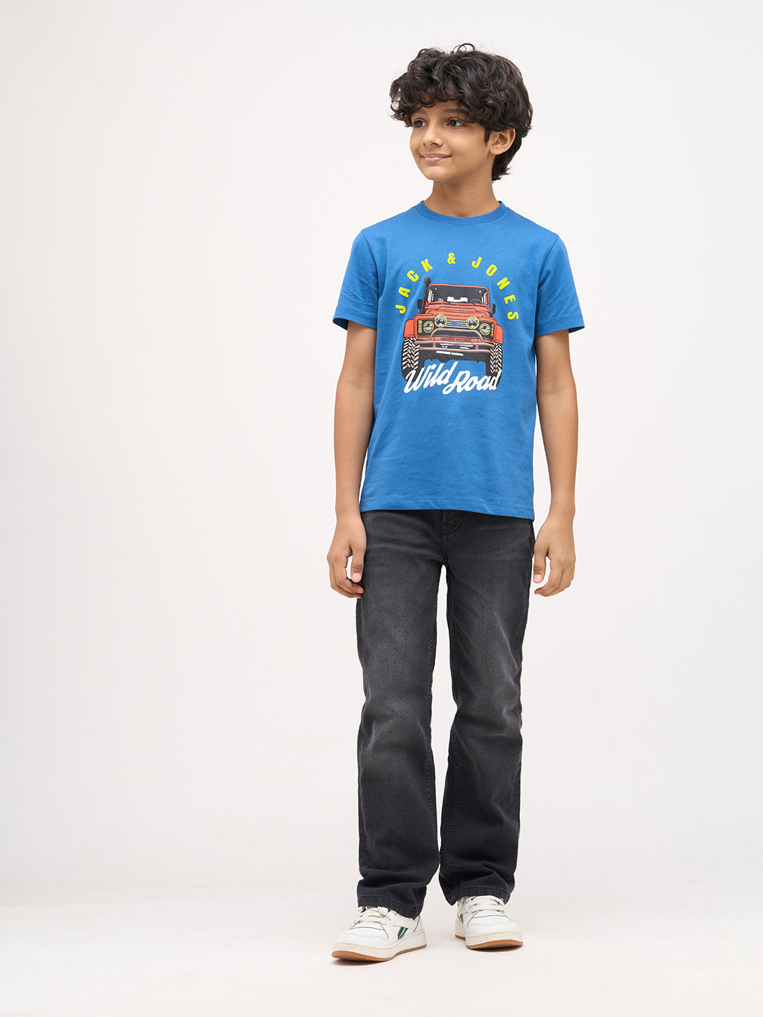 Boys Car Print Cotton T-shirt