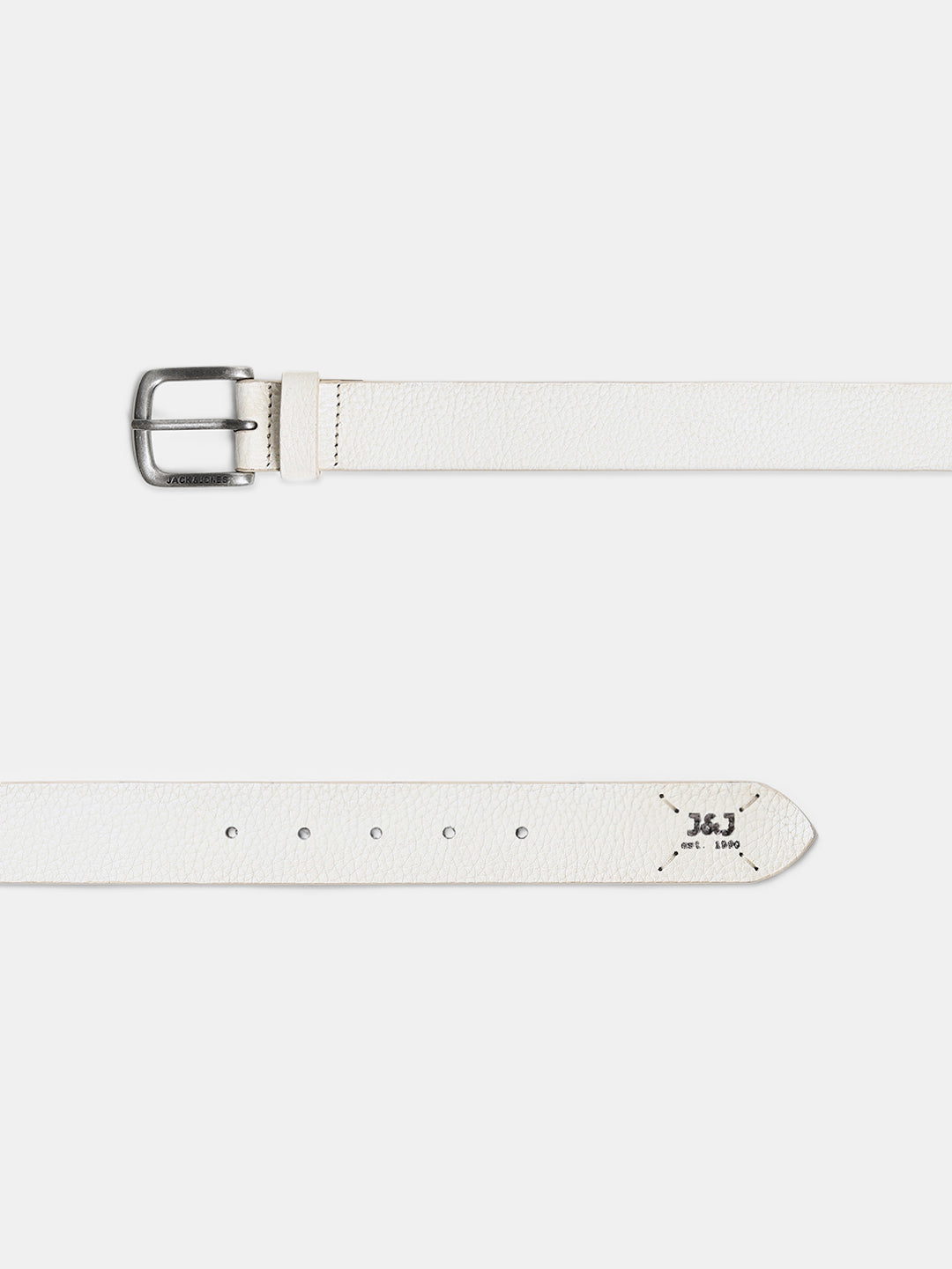 White Premium Leather Belt
