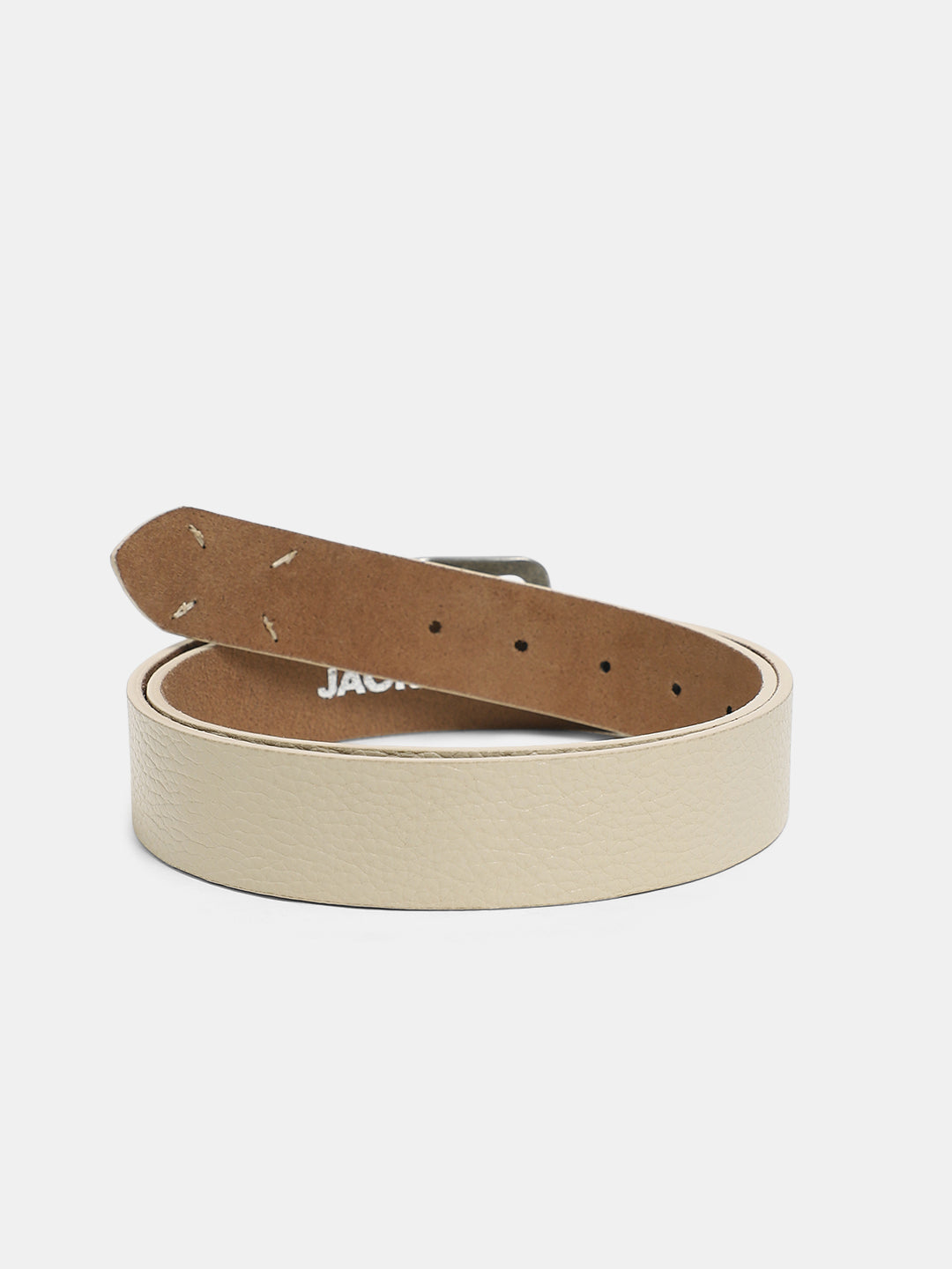 Beige Premium Leather Belt