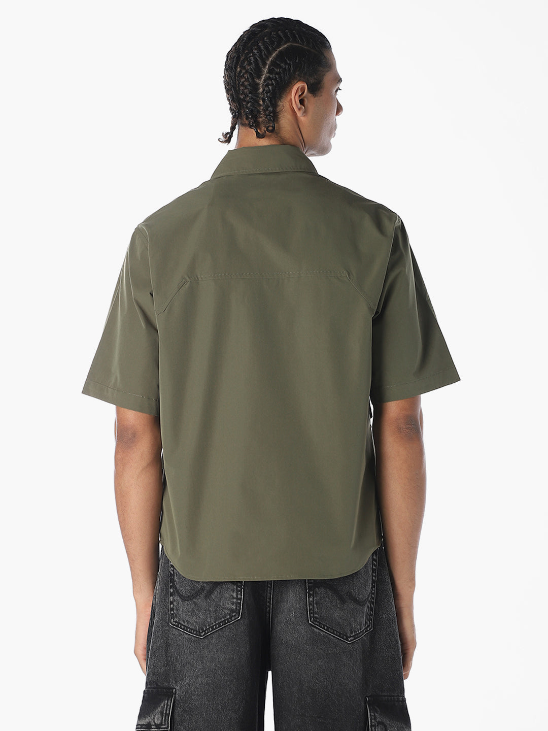 Olive Oversized Utility Shirt