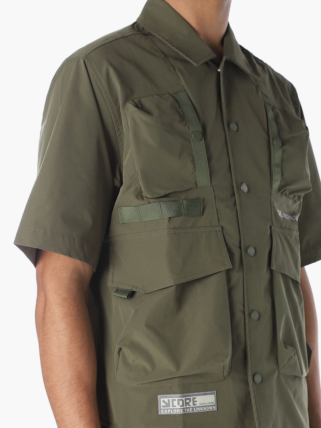 Olive Oversized Utility Shirt