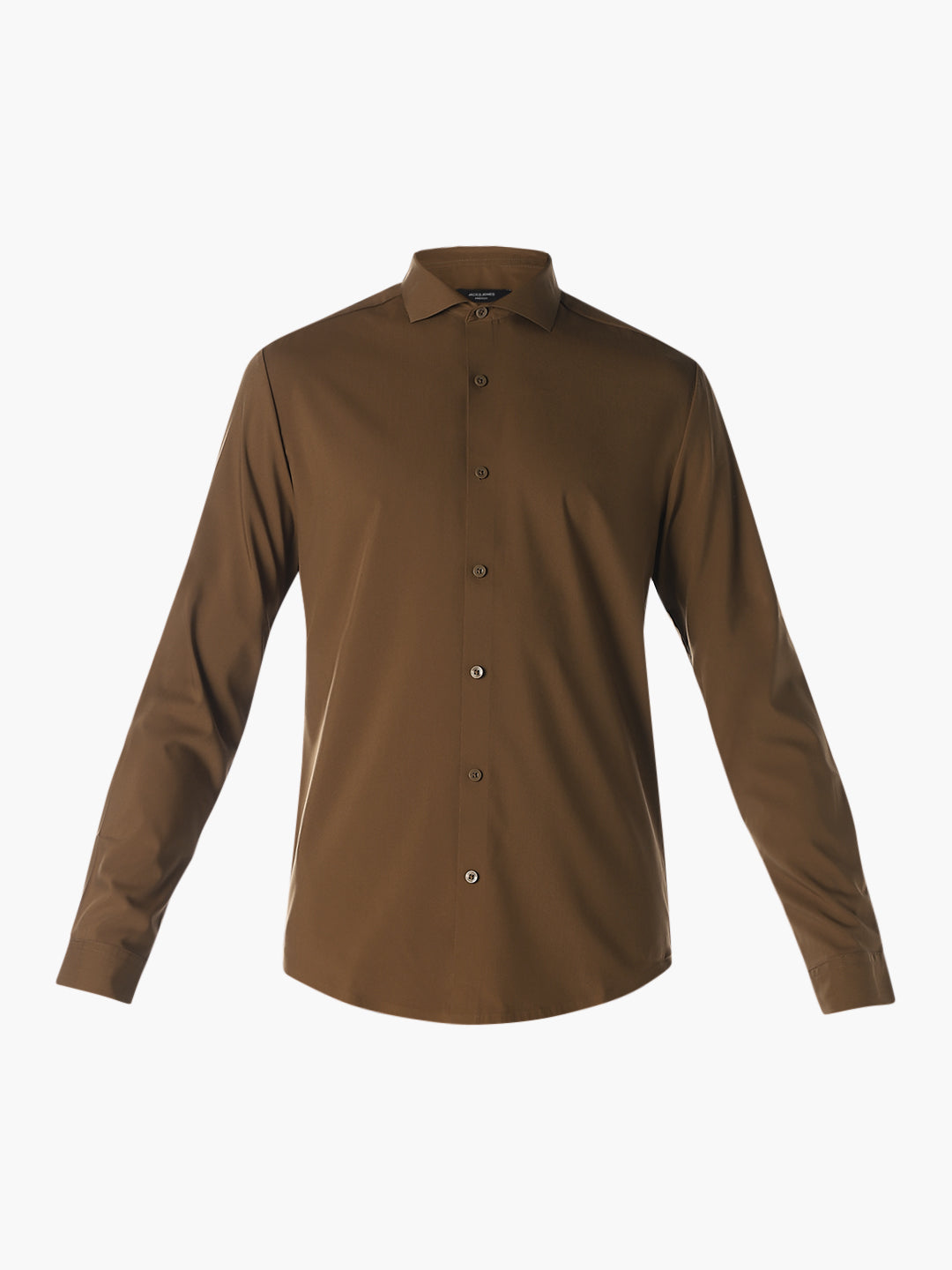 Dark Brown Slim Fit Full Sleeves Shirt