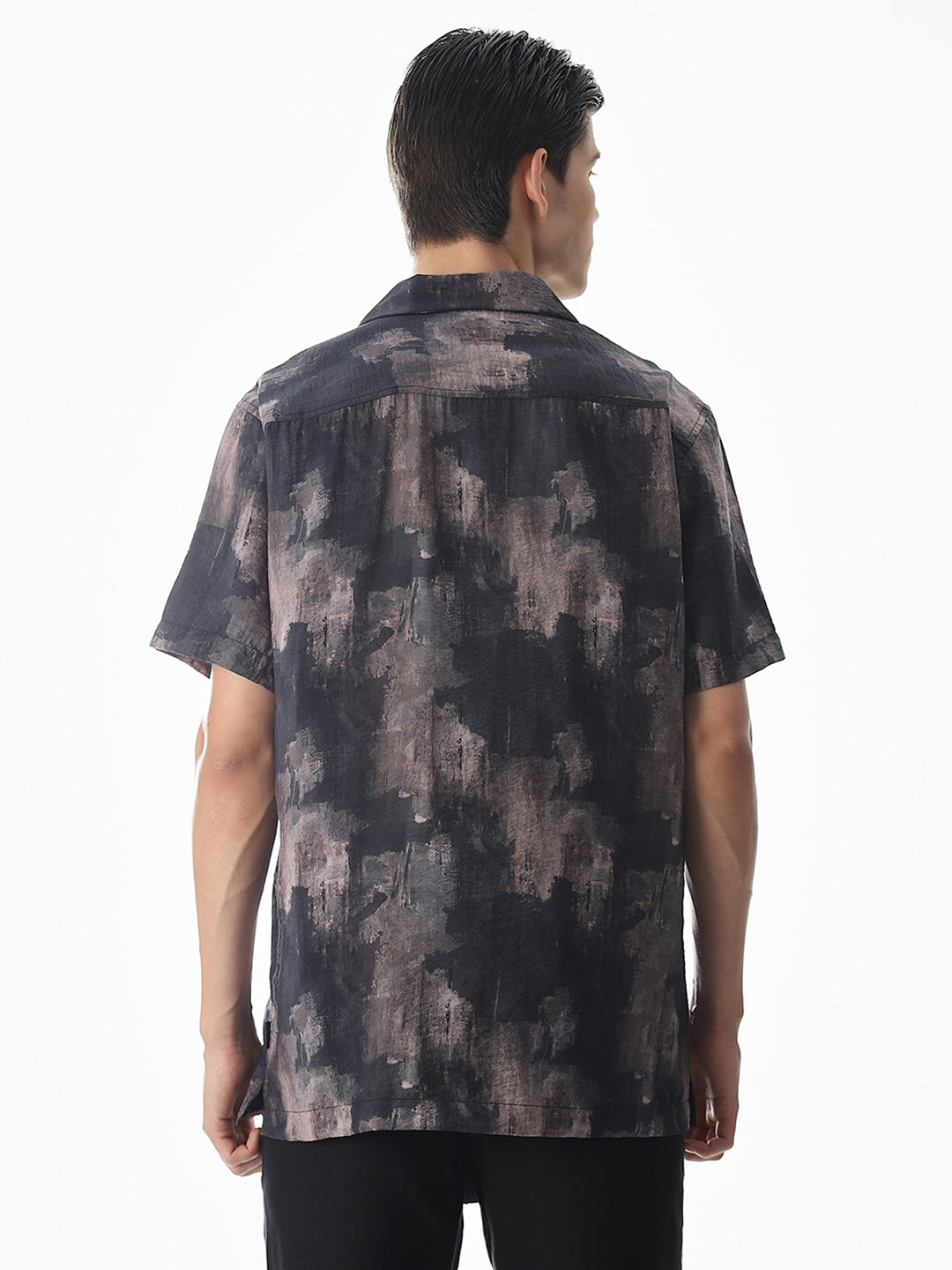 Brown Abstract Print Comfort Fit Shirt