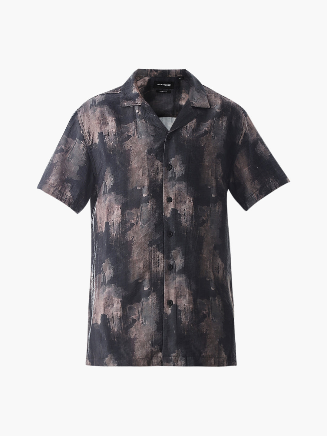 Brown Abstract Print Comfort Fit Shirt