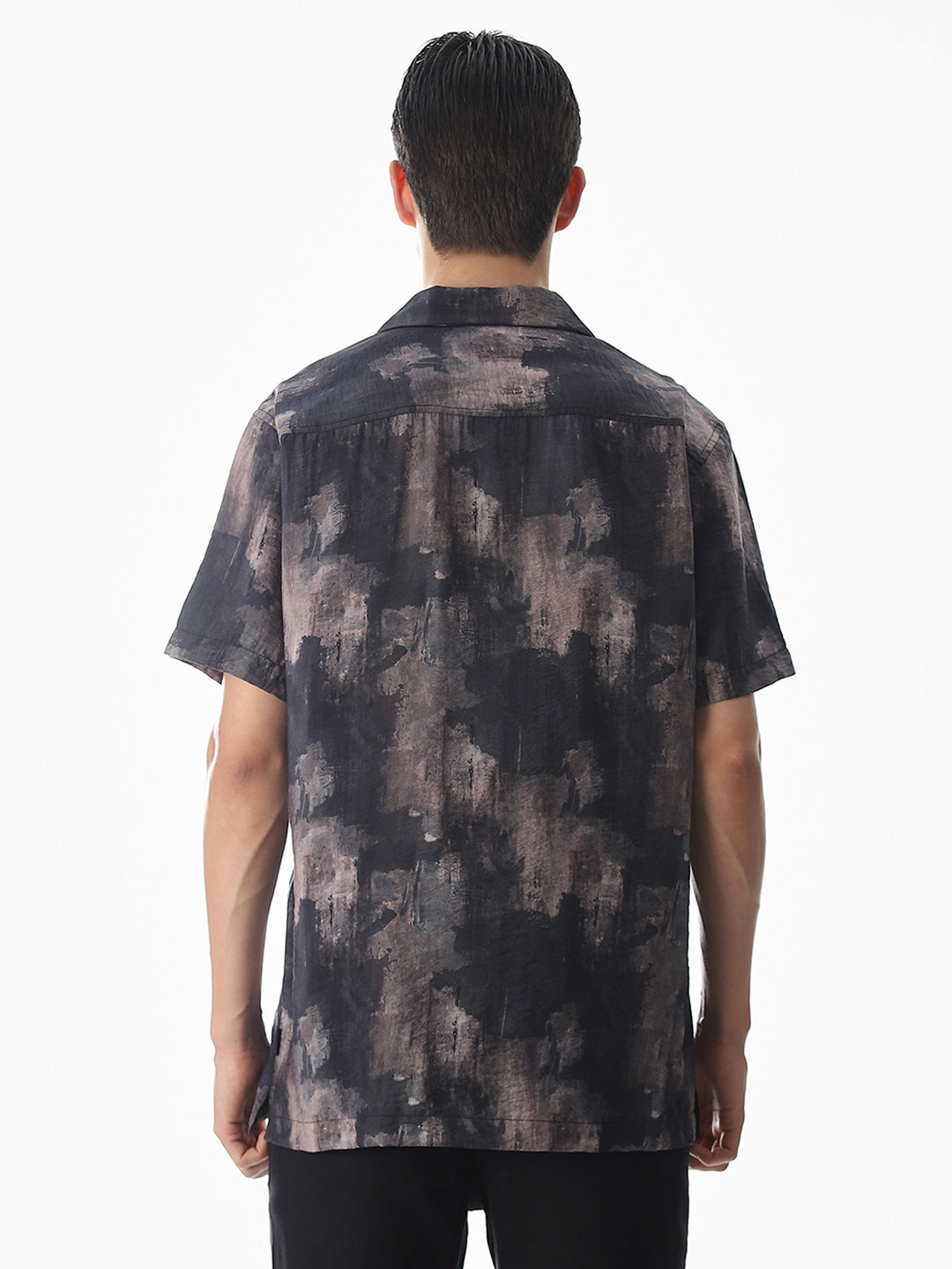 Brown Abstract Print Comfort Fit Shirt