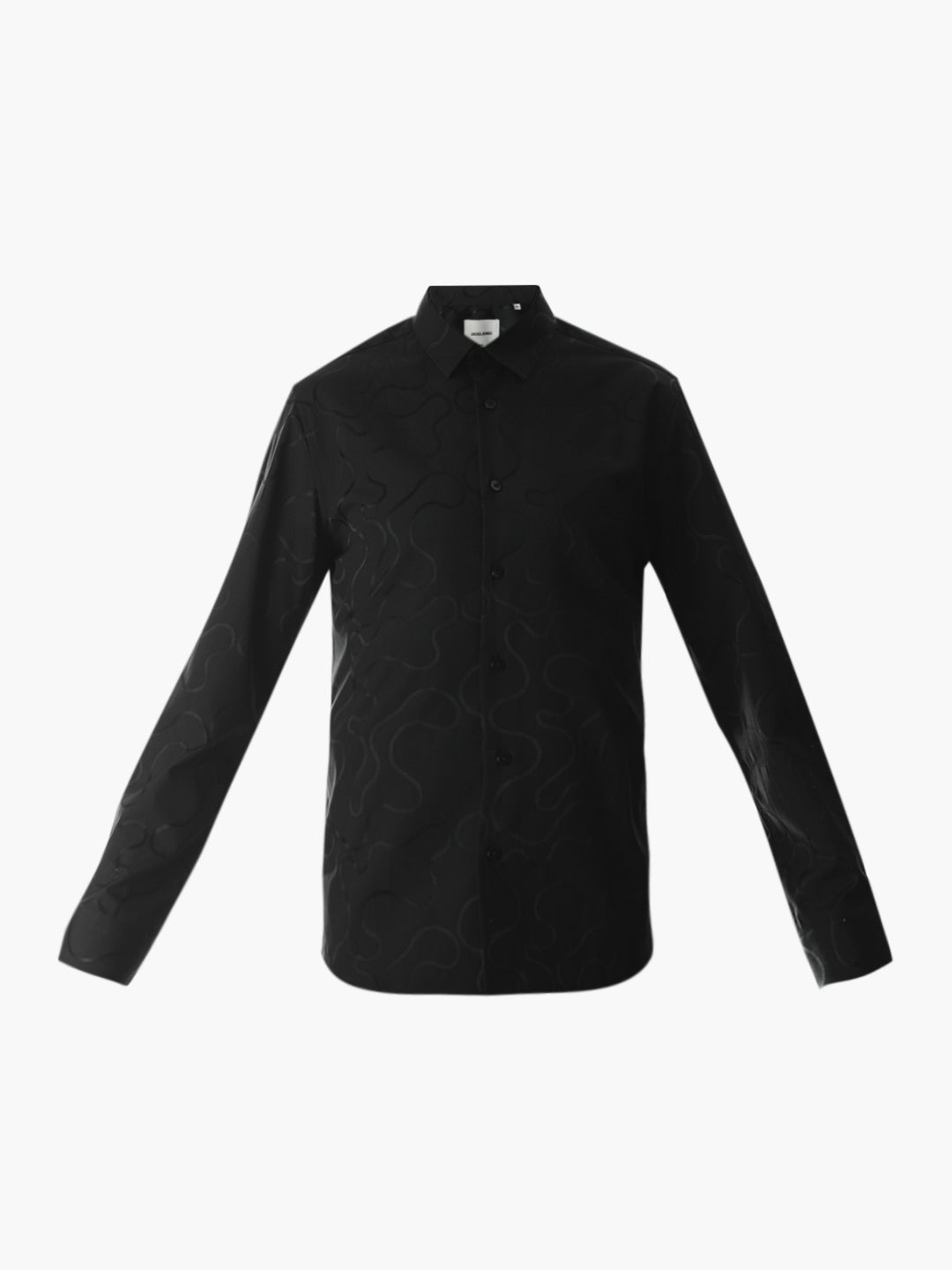 Black Dobby Printed Shirt