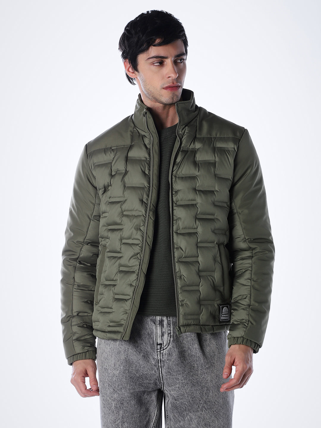 Quilted High Neck Winter Jacket