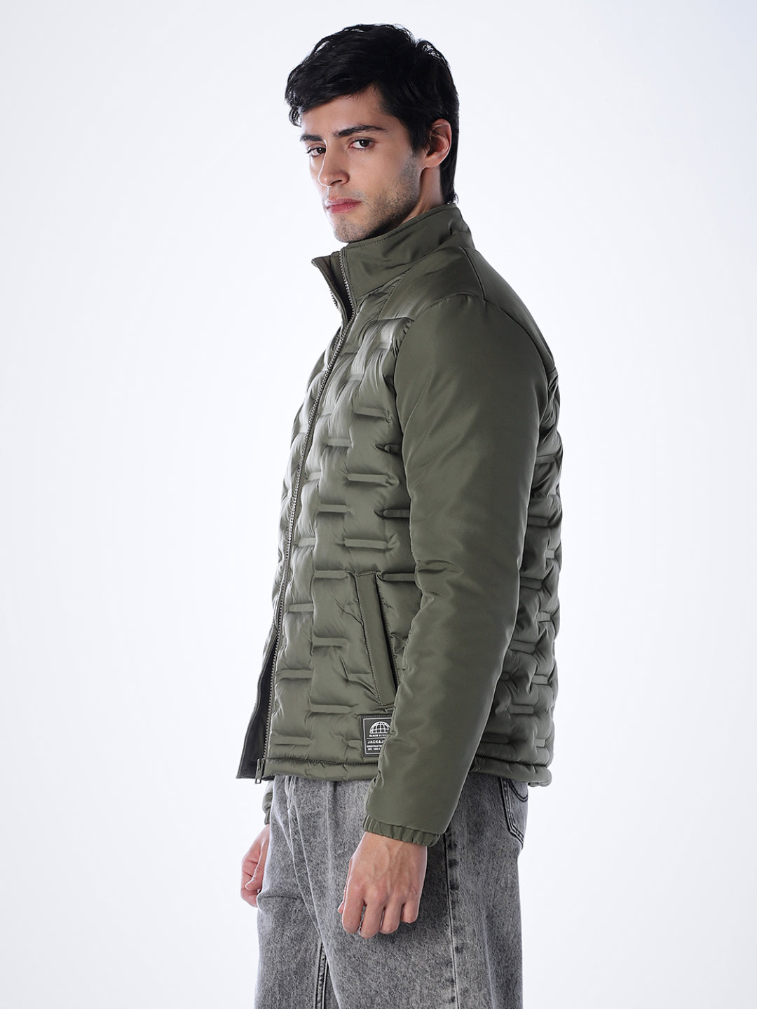 Quilted High Neck Winter Jacket