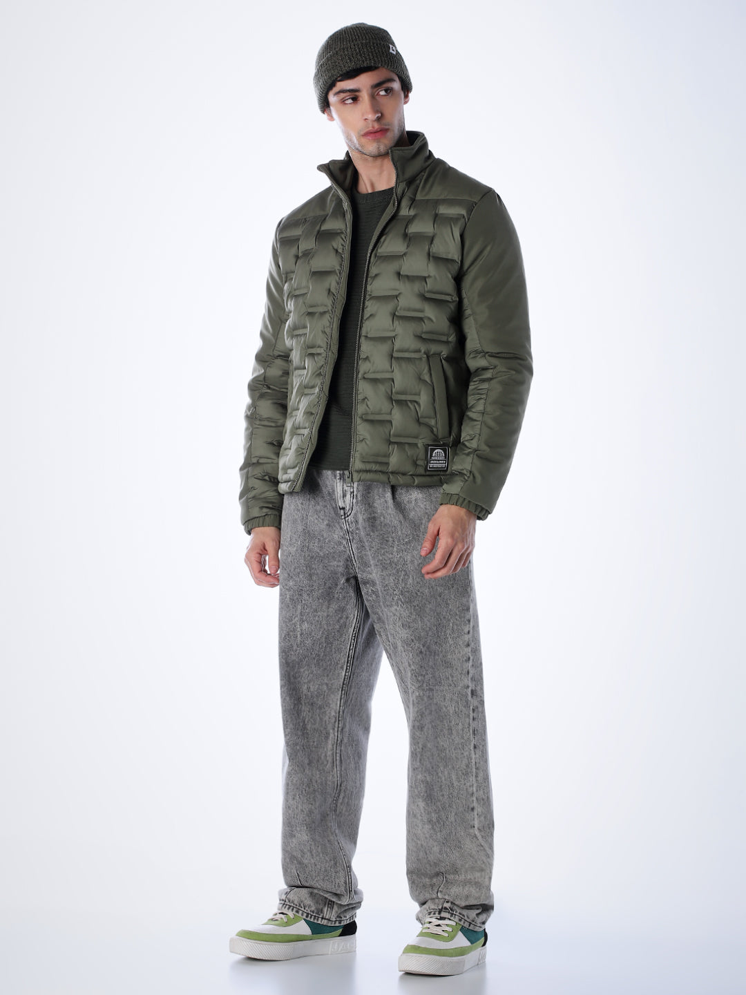Quilted High Neck Winter Jacket