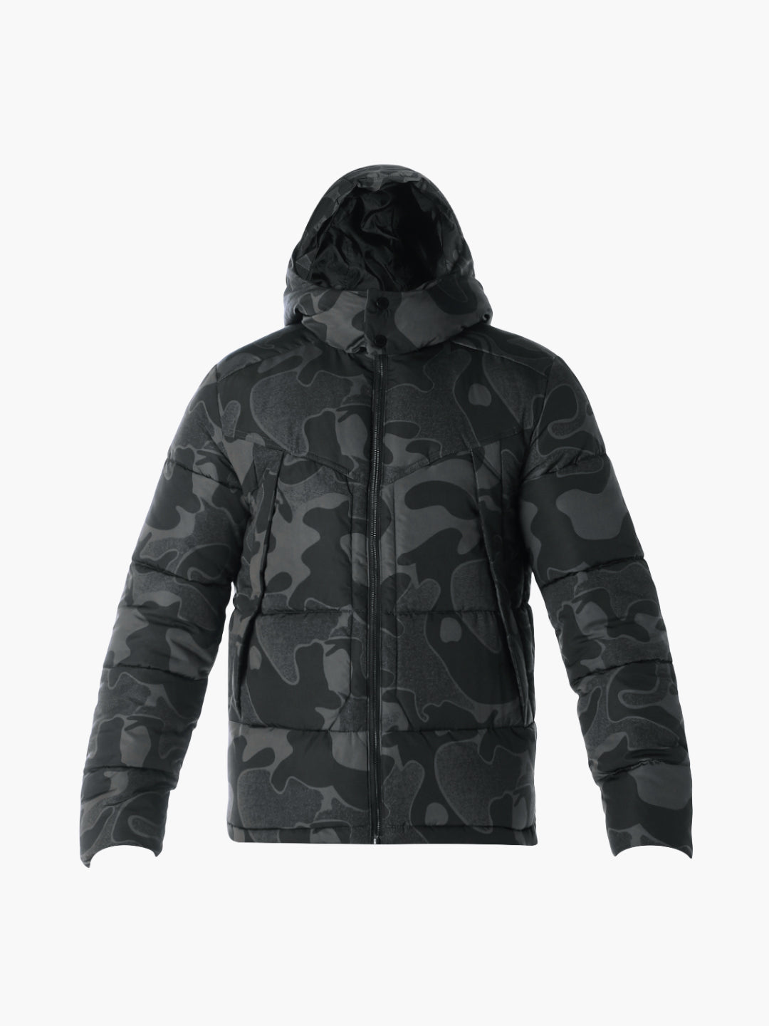 Camo Print High Neck Winter Jacket