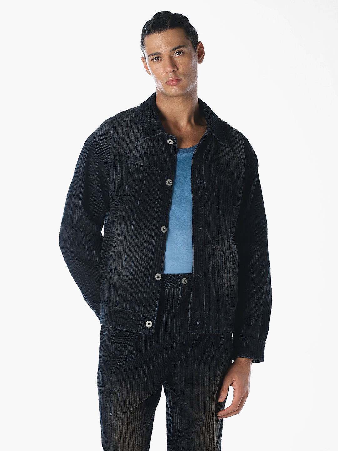 Dark Blue Corduroy Jacket
