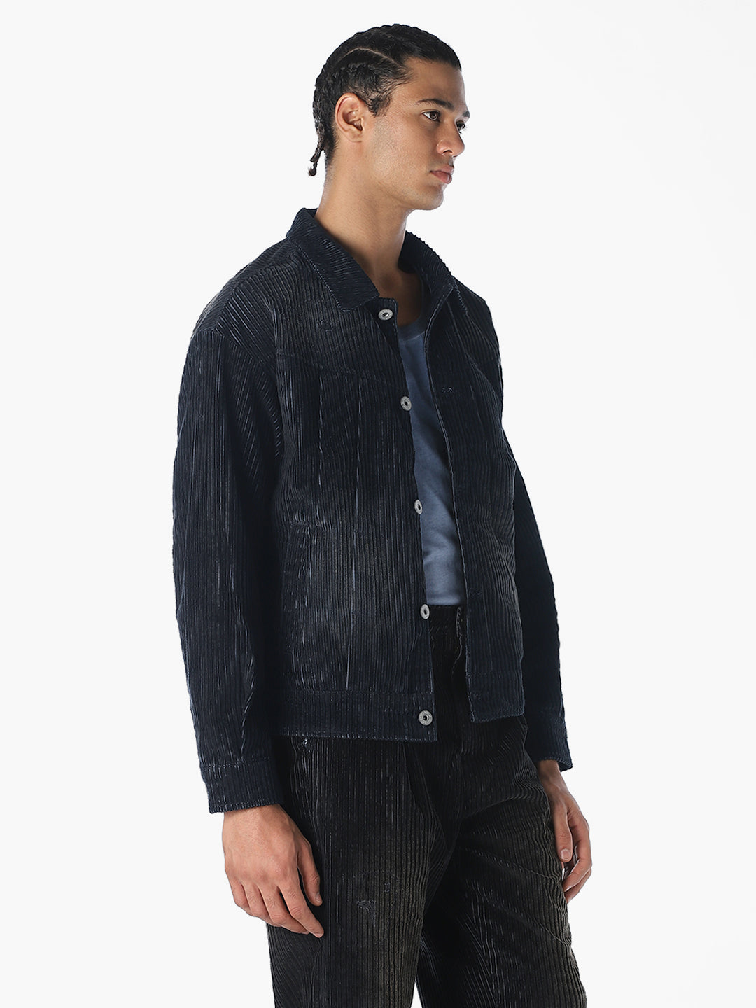 Dark Blue Corduroy Jacket