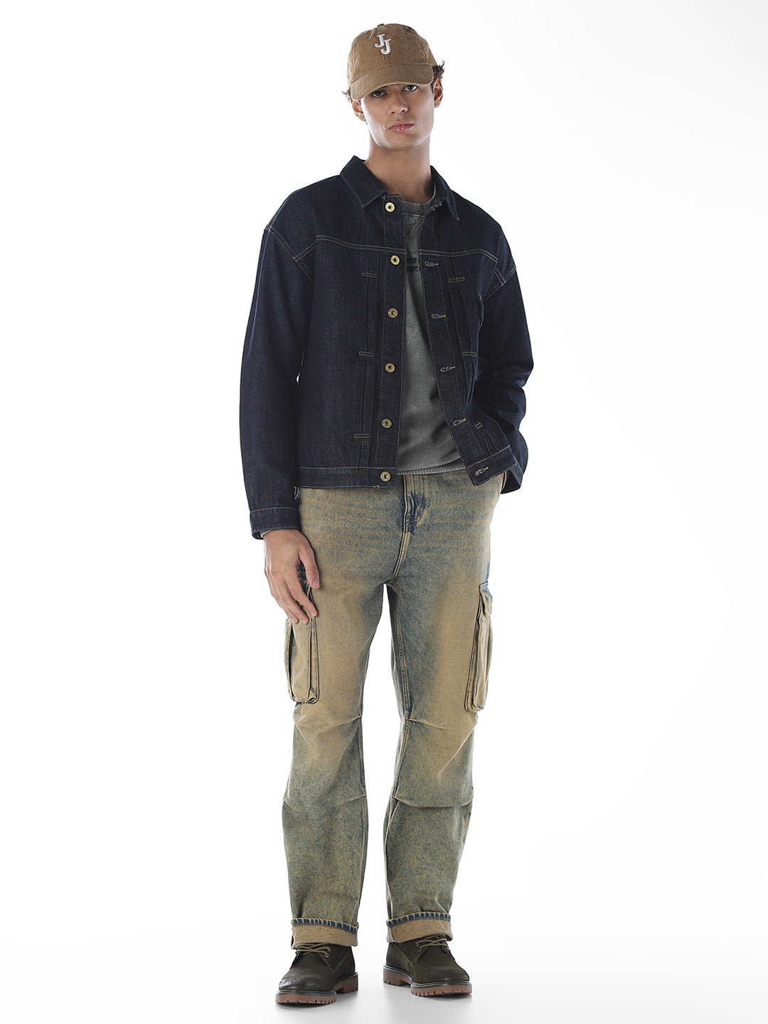 Dark Blue Cotton Denim Jacket