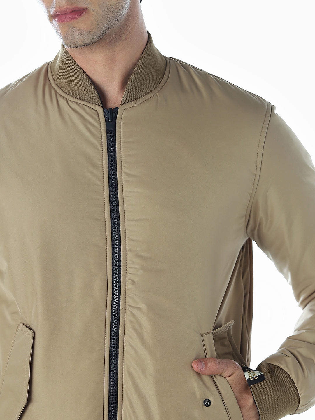 Reversible Bomber Jacket - Beige