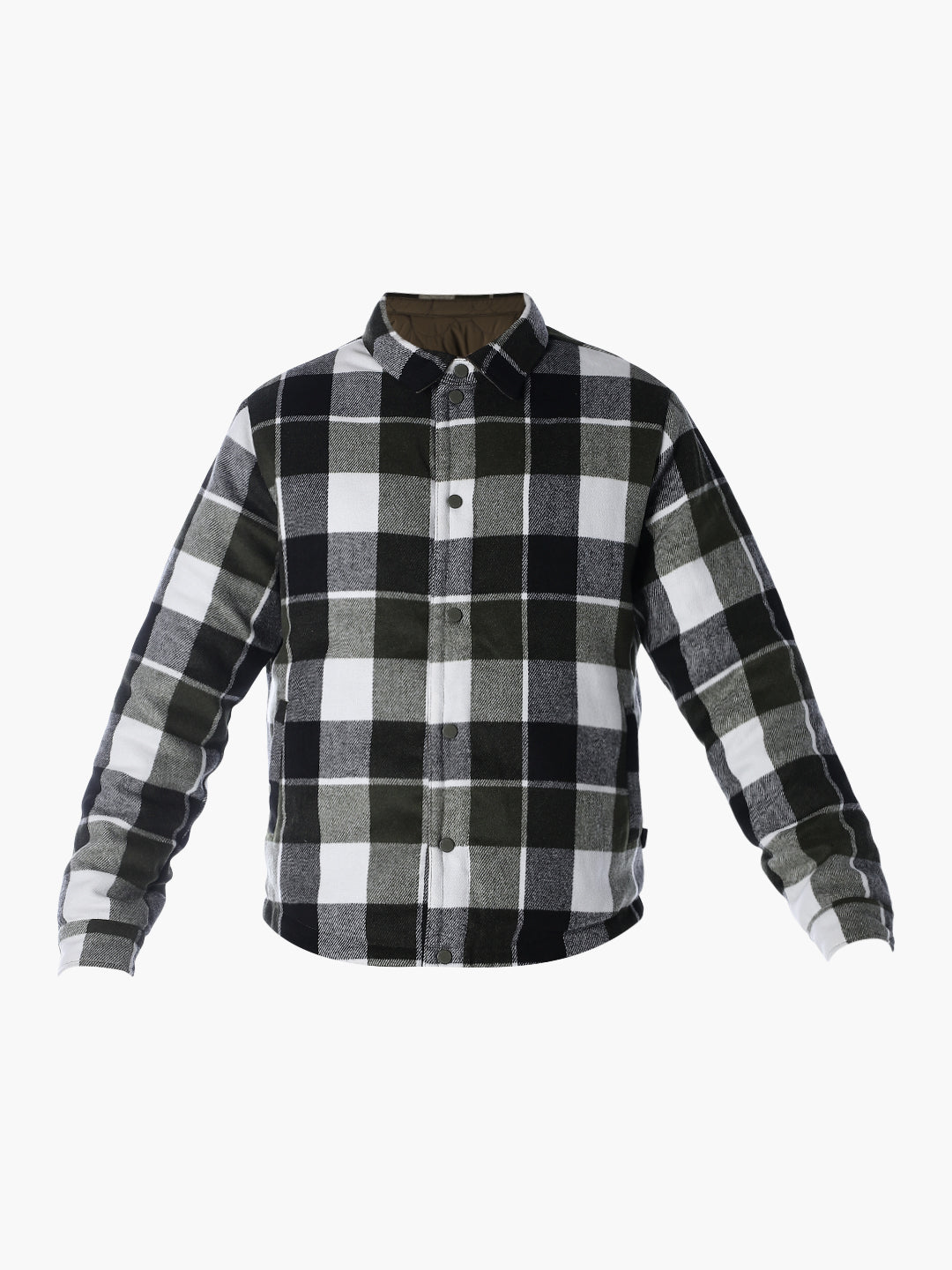 Olive Green Check Reversible Jacket