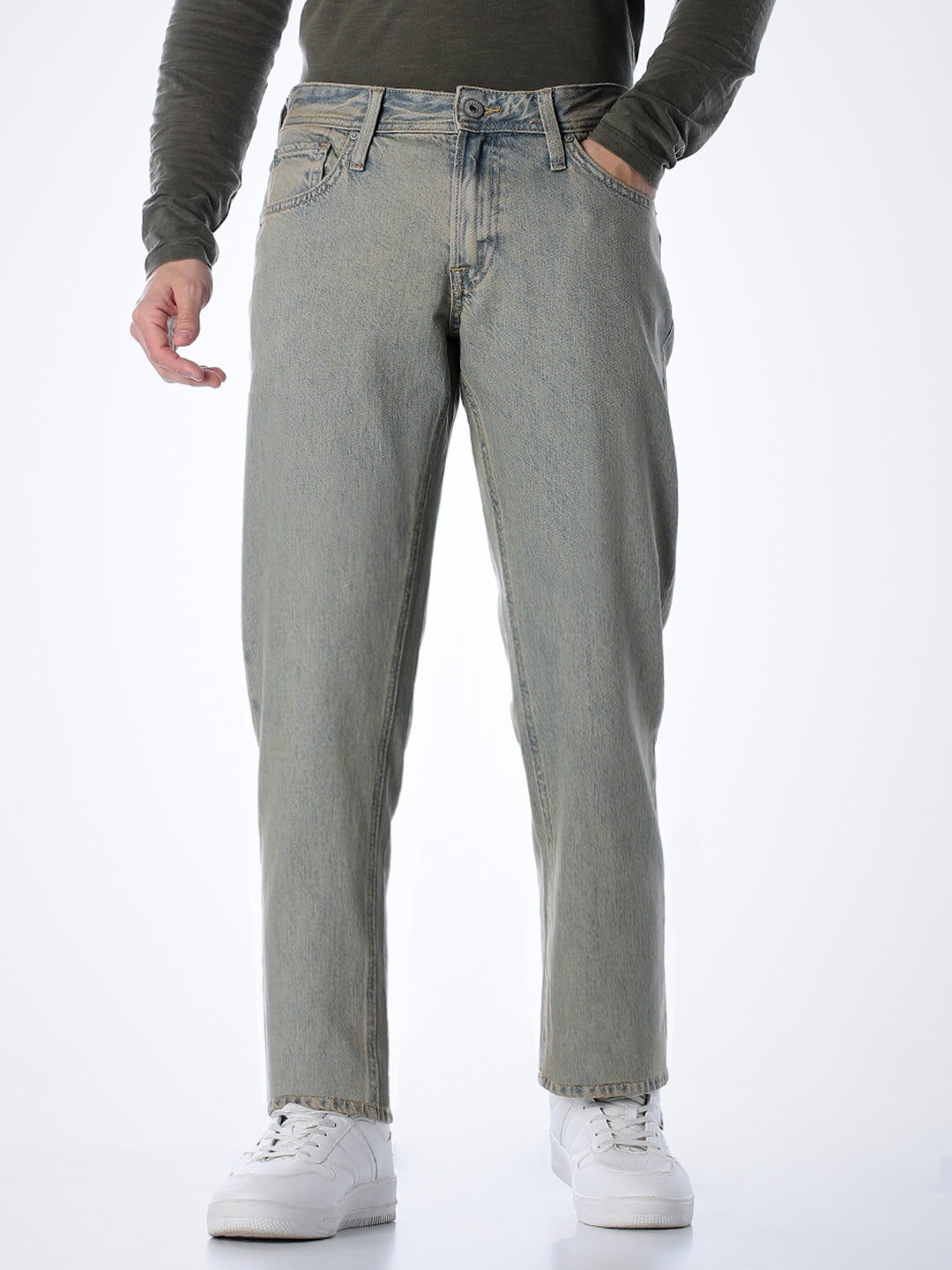 5 Pocket WASHED Clark Regular Fit Jeans